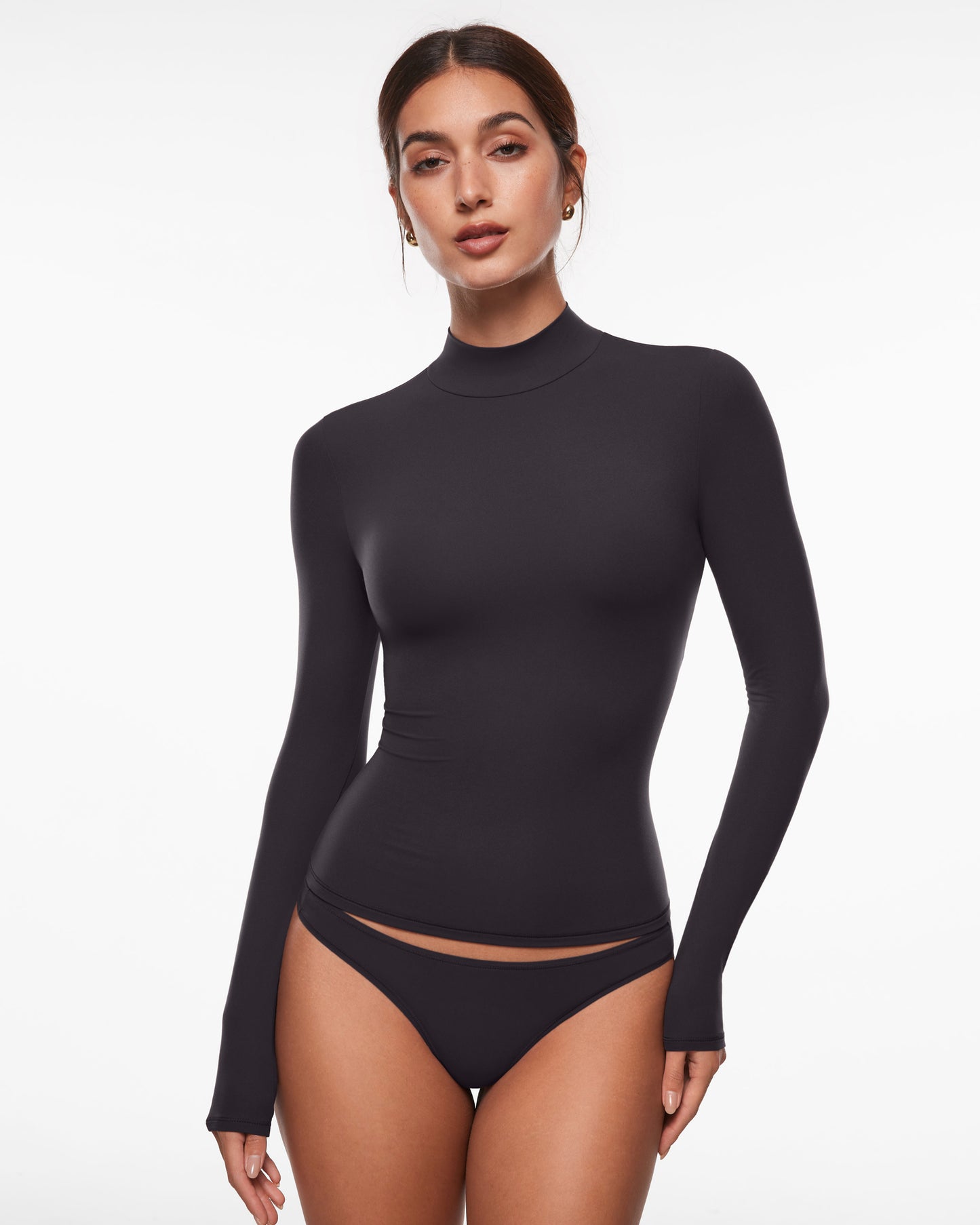 Mock Turtleneck Long Sleeve Top