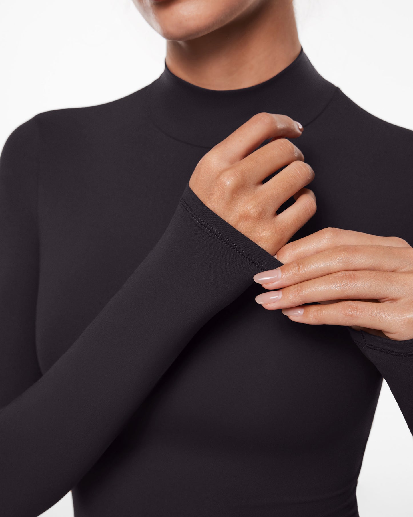 Mock Turtleneck Long Sleeve Top